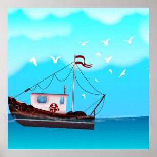 Fishing Boat Poster
