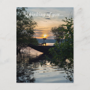 Fishing Boat Sunrise Postcard
