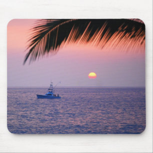 Fishing Boat Tropical Sunset Mousepad