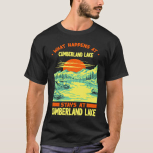 Fishing Boating Camping Lake Vacation Cumberland L T-Shirt