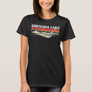 Fishing Boating Camping Lake Vacation Grenada Lake T-Shirt