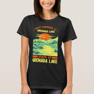 Fishing Boating Camping Lake Vacation Grenada Lake T-Shirt