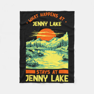 Fishing Boating Camping Lake Vacation Jenny Lake Fleece Blanket