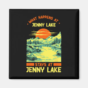 Fishing Boating Camping Lake Vacation Jenny Lake Magnet