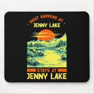 Fishing Boating Camping Lake Vacation Jenny Lake  Mouse Pad