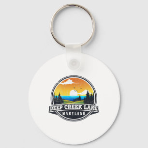 Fishing Boating Camping - Lakeview Deep Creek Lake Keychain