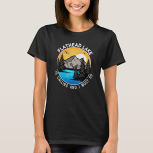 Fishing Boating Camping Lakeview Flathead Lake T-Shirt