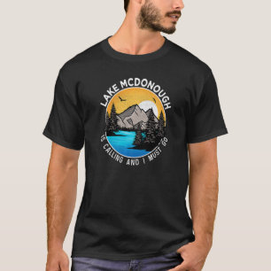 Fishing Boating Camping  Lakeview Lake Mcdonough T-Shirt