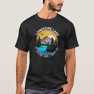 Fishing Boating Camping Lakeview Lonesome Lake T-Shirt
