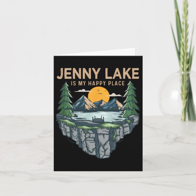 Fishing Boating Camping - My Happy Place Jenny Lak Card (Front)