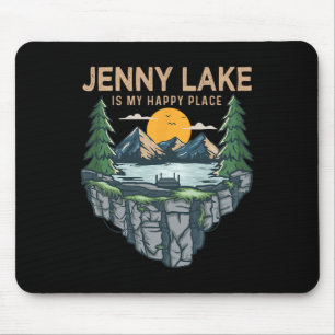 Fishing Boating Camping - My Happy Place Jenny Lak Mouse Pad