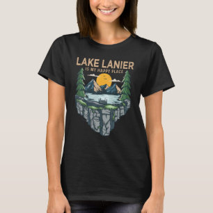 Fishing Boating Camping My Happy Place Lake Lani T-Shirt