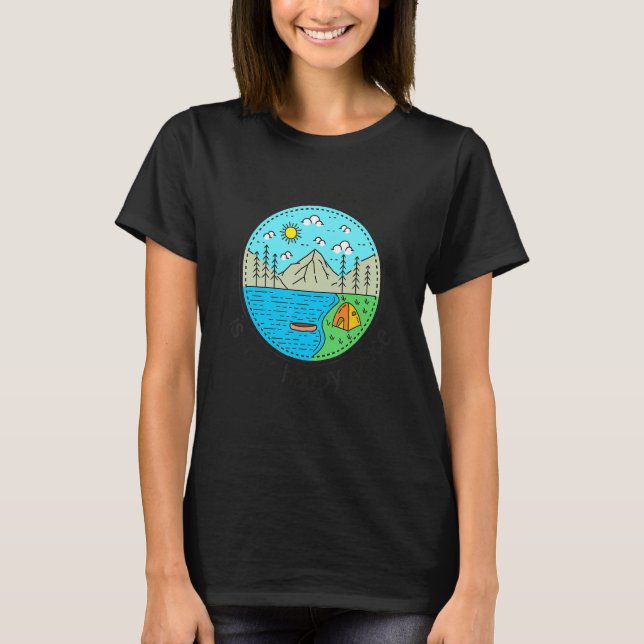 Fishing Boating Camping   My Happy Place Lake Norm T-Shirt (Front)