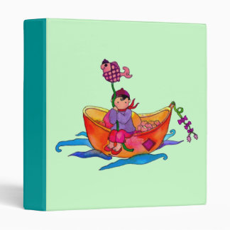 Fishing Boats and a little girl Avery Binder