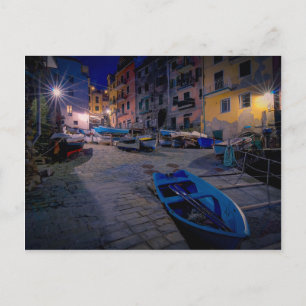 Fishing boats at Riomaggiore, Cinque Terre, Italy Postcard