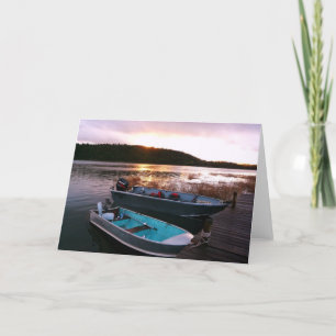 Fishing Boats at Sundown Card