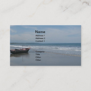 Fishing Boats at the Beach Business Card