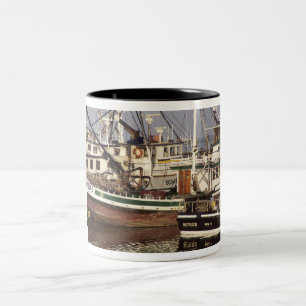 Fishing Boats at Westport WA Two-Tone Coffee Mug