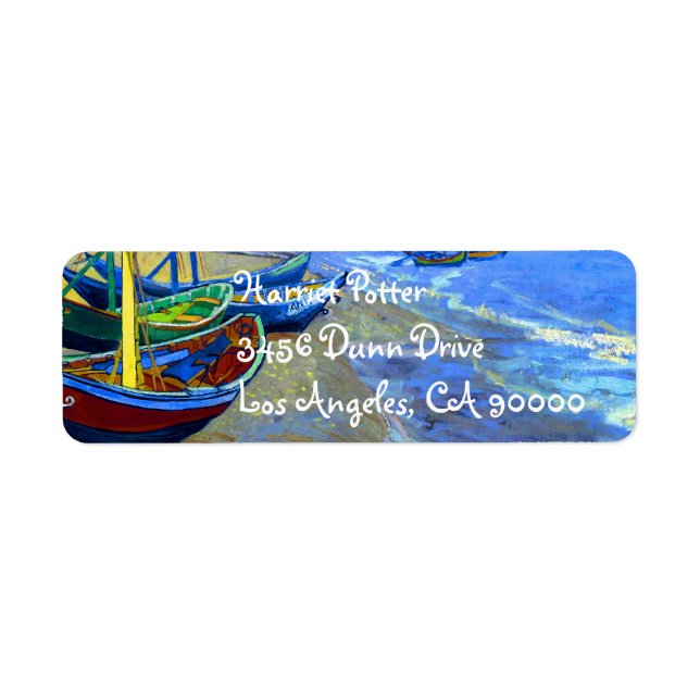 Fishing Boats Beach Saintes-Maries Van Gogh Fine (Front)