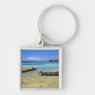 Fishing Boats, Boston Beach, Port Antonio, Keychain