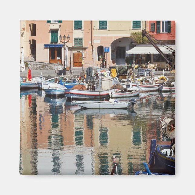 fishing boats in Camogli Magnet (Front)