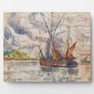 Fishing Boats in La Rochelle, c.1919-21 Plaque