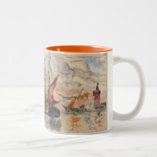 Fishing Boats in La Rochelle, c.1919-21 Two-Tone Coffee Mug