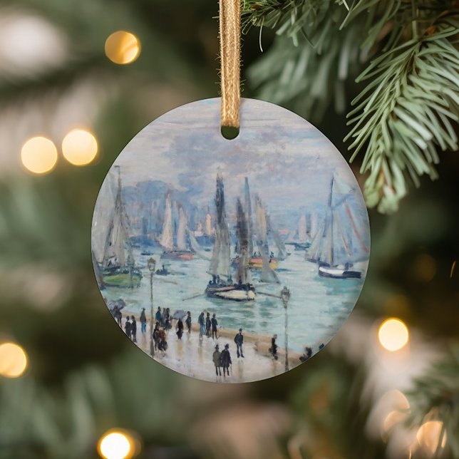 Fishing Boats Leaving the Harbour | Claude Monet Ceramic Ornament (Creator Uploaded)