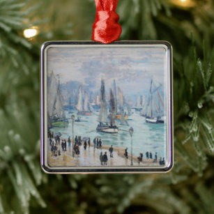 Fishing Boats Leaving the Harbour   Claude Monet Metal Ornament