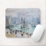 Fishing Boats Leaving the Harbour | Claude Monet Mouse Pad<br><div class="desc">Fishing Boats Leaving the Harbour,  Le Havre (1874) by French impressionist artist Claude Monet. Original fine art painting is an oil on canvas depicting an abstract seascape with ships on the water and people in the foreground.

Use the design tools to add custom text or personalize the image.</div>