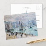Fishing Boats Leaving the Harbour | Claude Monet Postcard<br><div class="desc">Fishing Boats Leaving the Harbour,  Le Havre (1874) by French impressionist artist Claude Monet. Original fine art painting is an oil on canvas depicting an abstract seascape with ships on the water and people in the foreground.

Use the design tools to add custom text or personalize the image.</div>