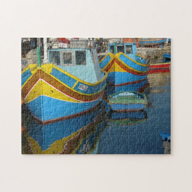 Fishing Boats of Malta. Jigsaw Puzzle (Horizontal)