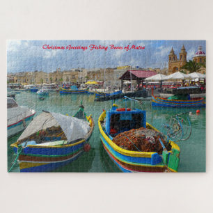 Fishing Boats of Malta. Jigsaw Puzzle