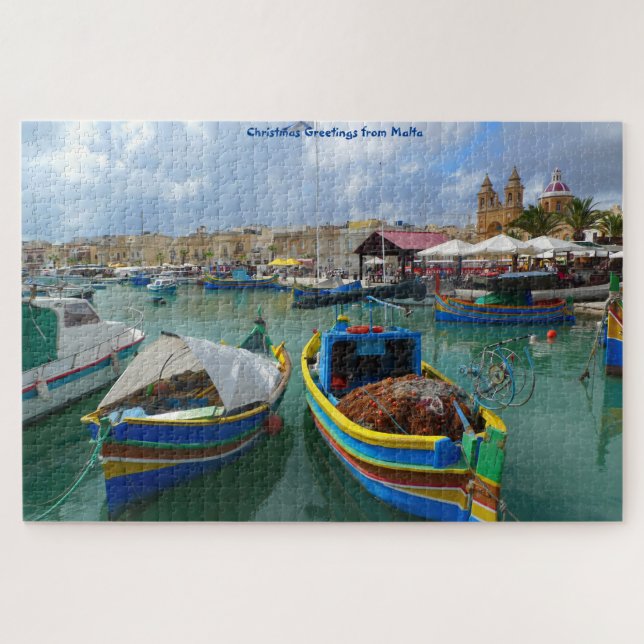 Fishing Boats of Malta. Jigsaw Puzzle (Horizontal)