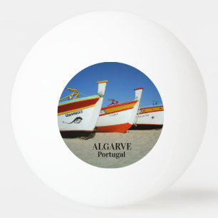 Fishing Boats on Algarve's Beach Photo Ping Pong Ball