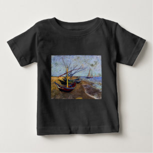 Fishing Boats on Beach Baby T-Shirt