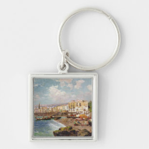 Fishing Boats on the Beach at Marinella, Naples (o Keychain