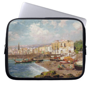 Fishing Boats on the Beach at Marinella, Naples (o Laptop Sleeve