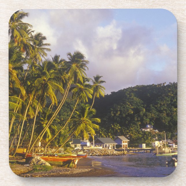 Fishing boats, Soufriere, St Lucia, Caribbean Coaster (Front)
