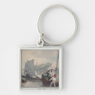 Fishing Boats Unloading Keychain
