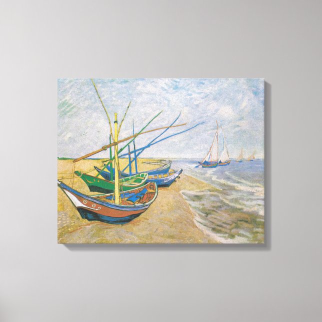 Fishing Boats | Vincent van Gogh Canvas Print (Front)