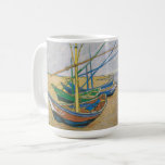 Fishing Boats | Vincent Van Gogh Coffee Mug<br><div class="desc">Fishing Boats on the Beach at Saintes-Maries (1888) by Dutch post-impressionist artist Vincent Van Gogh. Original artwork is an oil on canvas seascape painting depicting several fishing boats on the ocean shore.

Use the design tools to add custom text or personalize the image.</div>