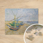 Fishing Boats | Vincent Van Gogh Jigsaw Puzzle<br><div class="desc">Fishing Boats on the Beach at Saintes-Maries (1888) by Dutch post-impressionist artist Vincent Van Gogh. Original artwork is an oil on canvas seascape painting depicting several fishing boats on the ocean shore.

Use the design tools to add custom text or personalize the image.</div>