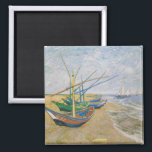 Fishing Boats | Vincent Van Gogh Magnet<br><div class="desc">Fishing Boats on the Beach at Saintes-Maries (1888) by Dutch post-impressionist artist Vincent Van Gogh. Original artwork is an oil on canvas seascape painting depicting several fishing boats on the ocean shore.

Use the design tools to add custom text or personalize the image.</div>