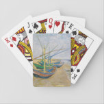 Fishing Boats | Vincent Van Gogh Playing Cards<br><div class="desc">Fishing Boats on the Beach at Saintes-Maries (1888) by Dutch post-impressionist artist Vincent Van Gogh. Original artwork is an oil on canvas seascape painting depicting several fishing boats on the ocean shore.

Use the design tools to add custom text or personalize the image.</div>