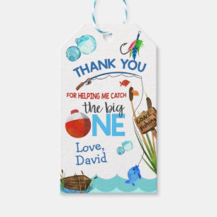 Fishing Boy Anniversaire Merci Étiquette Cadeau Bi
