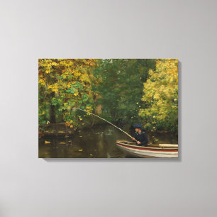 Fishing Boy (by Hans Andersen Brendekilde) Canvas Print
