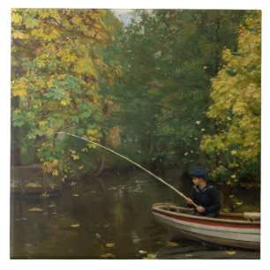 Fishing Boy (by Hans Andersen Brendekilde) Tile