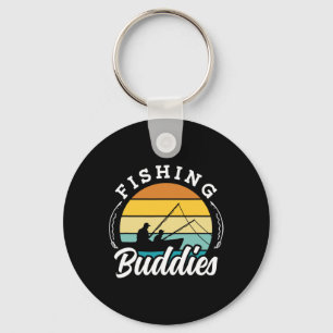 Fishing Buddies Buddy Fisher Fisherman Keychain