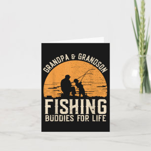 Fishing Buddies Grandpa And Grandson Fathers Day M Card